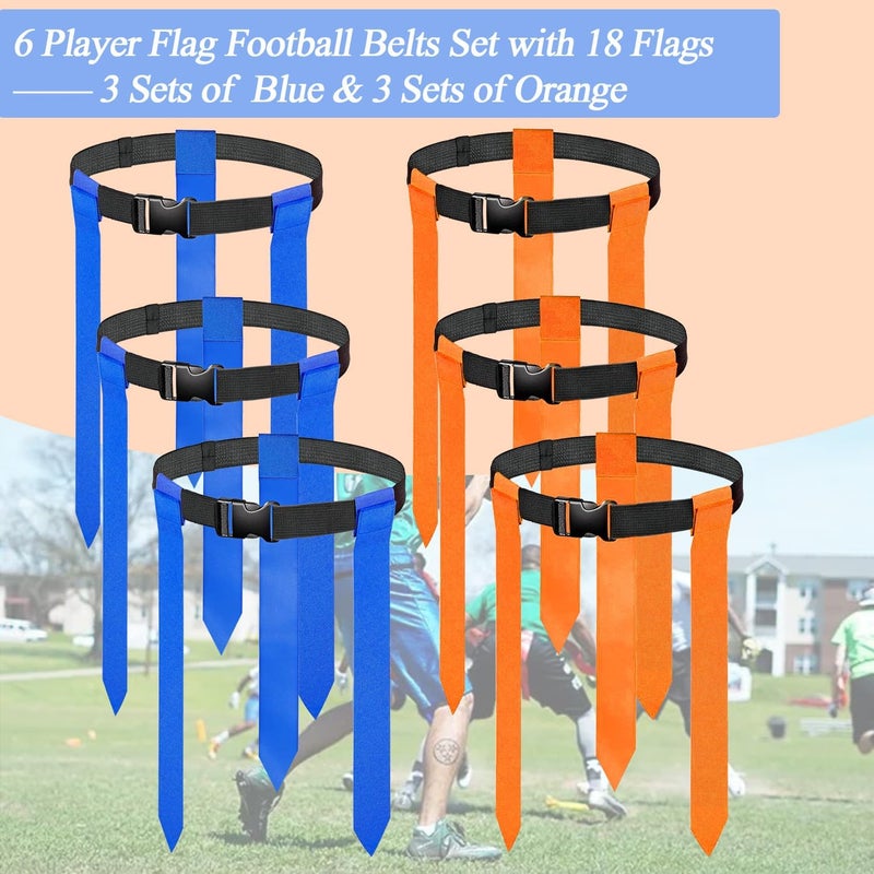 Niantime Flag Football Belts, 6/14 Players Game Kit with flags for Youth and Adults Indoor & Outdoor Training Equipment - Image 3